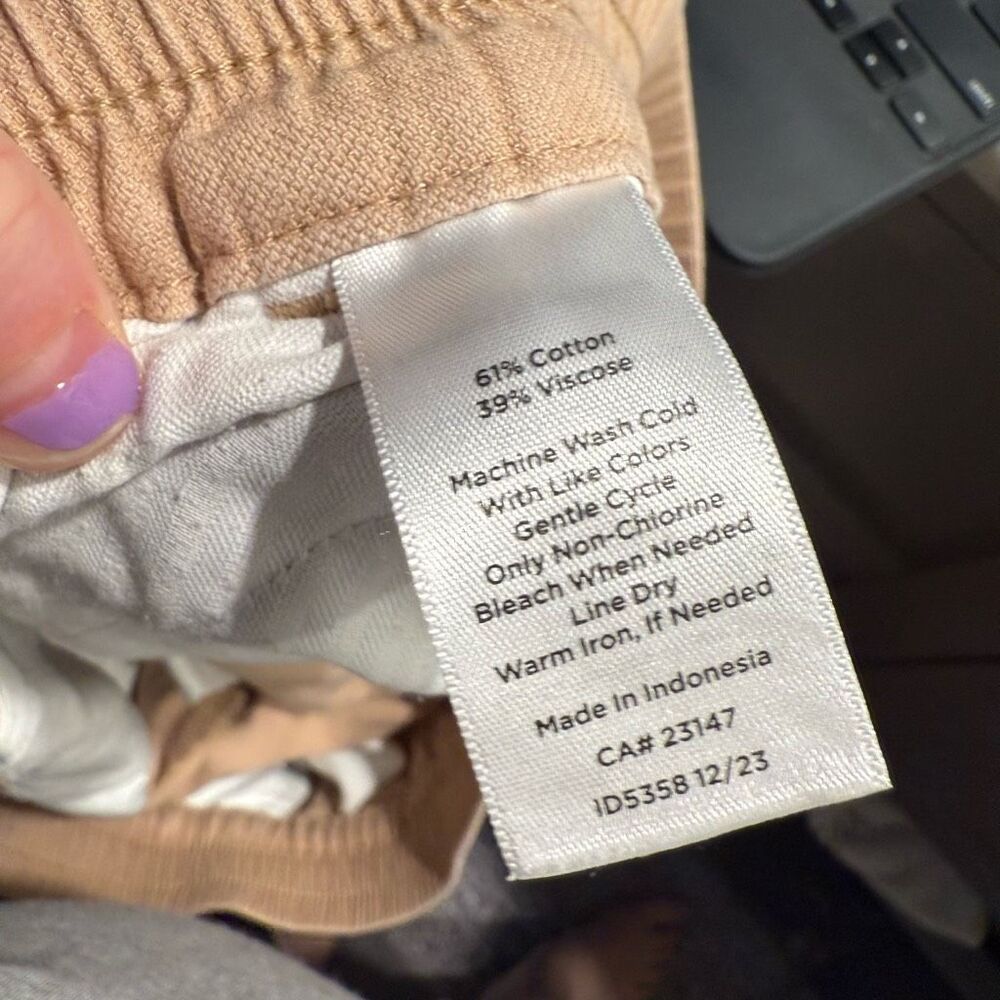 Talbots Women’s Large Tan Drawstring Jogger Pants Work Career Office Core Casual - Picture 5 of 5